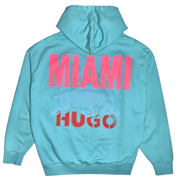 HUGO BOSS VCARB F1 Miami GP 2024 Hoodie L Teal Pink Limited Edition - Picture 5 of 12